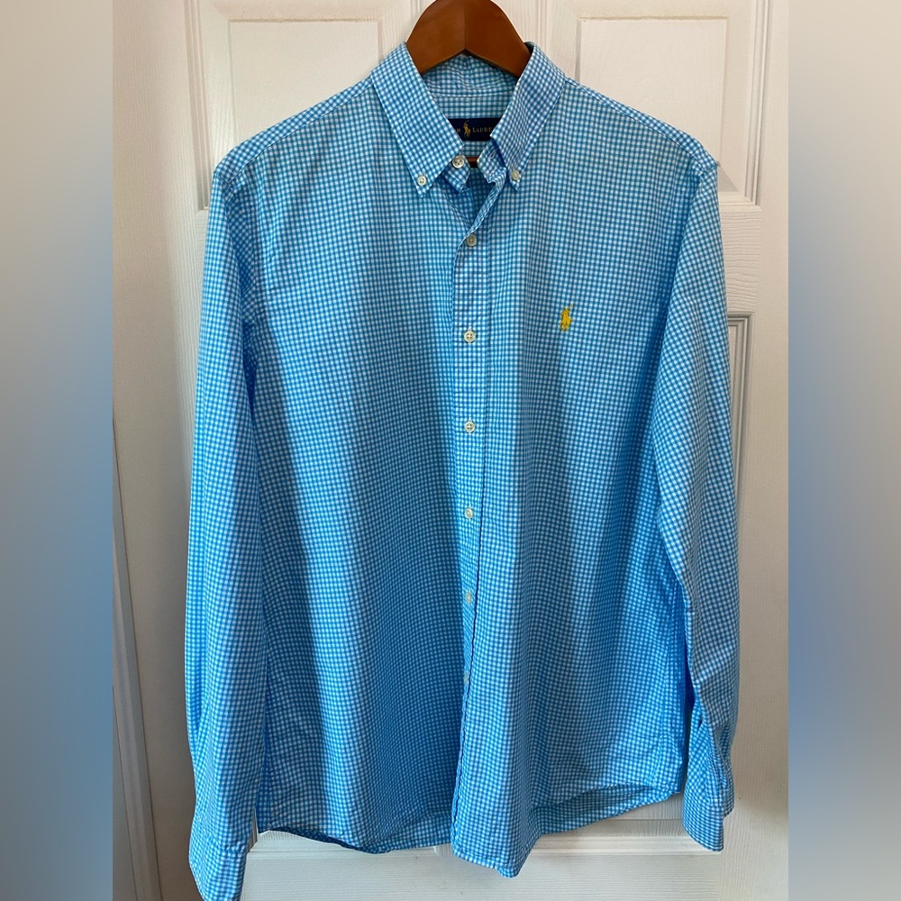 Ralph Lauren Blue Gingham Men's Shirt